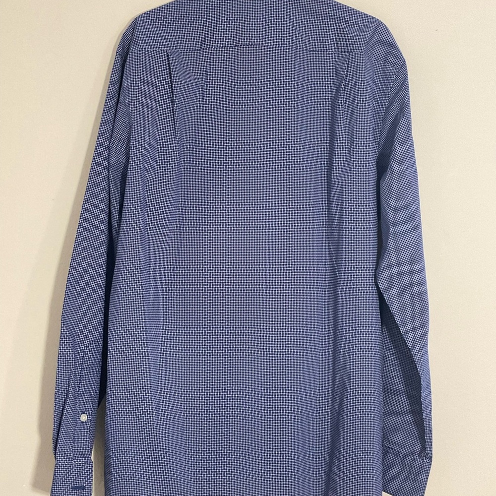 Tommy Hilfiger Shirt Men's Blue Athletic Fit Flex Collared Stretch Size 15 32/33 - Picture 5 of 6